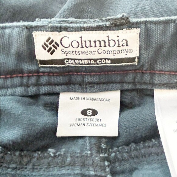 Columbia Carpenter Pants Womens 8P 8 Petite Dark Blue/Gray Canvas - Picture 8 of 8